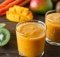 A Smoothie With Mango, Carrots and Kiwi