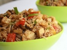 Thai Vegetable Rice With Tofu and Pineapple A Delicatesse